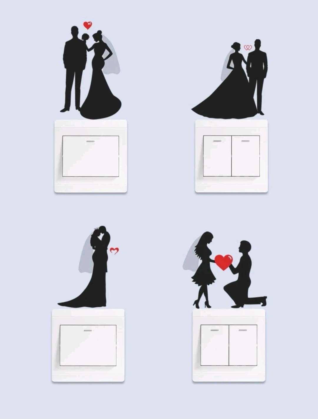 ملصقات حائط نمط زوجين مفتاح اضاءة طقم