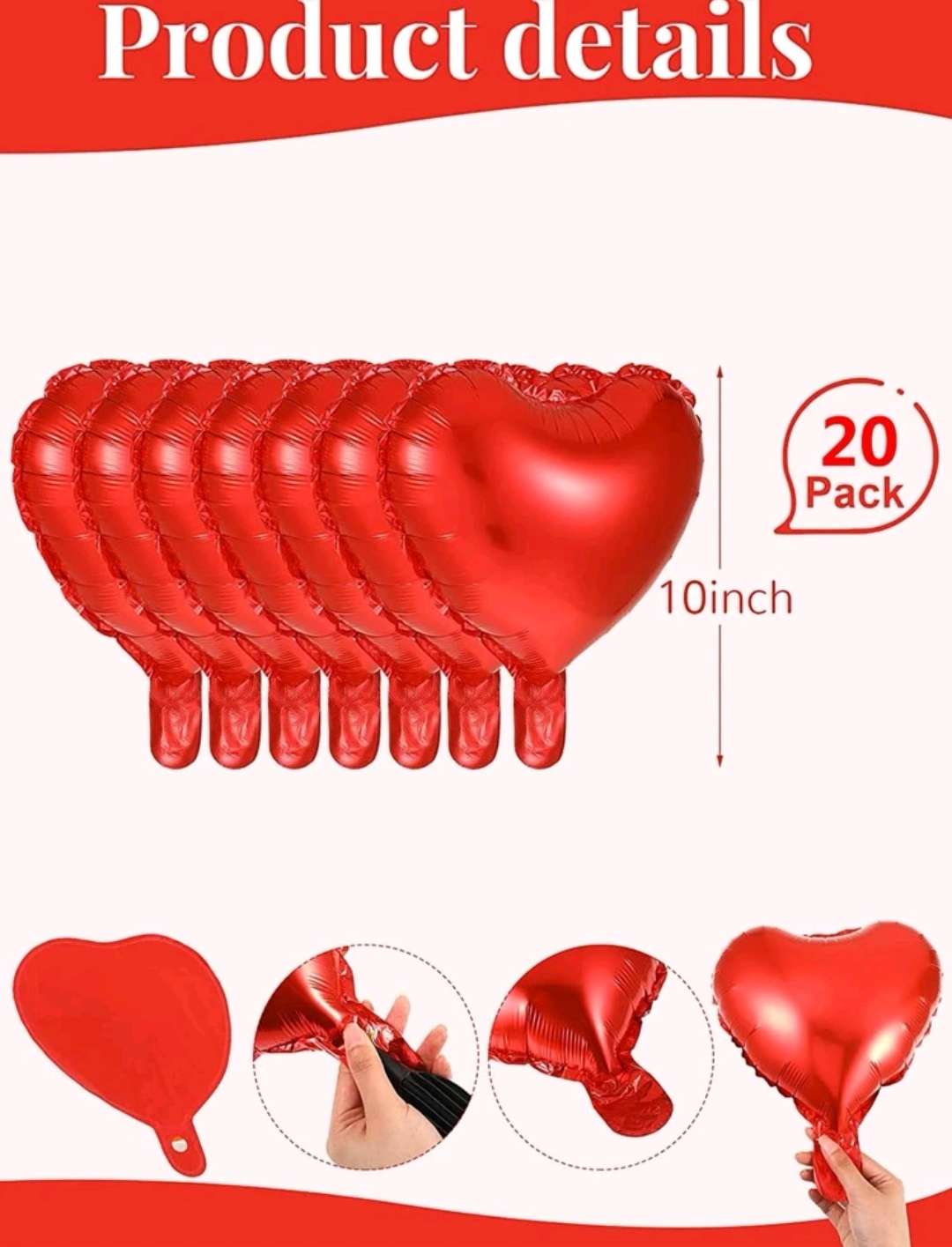 بالون زينه على شكل قلب